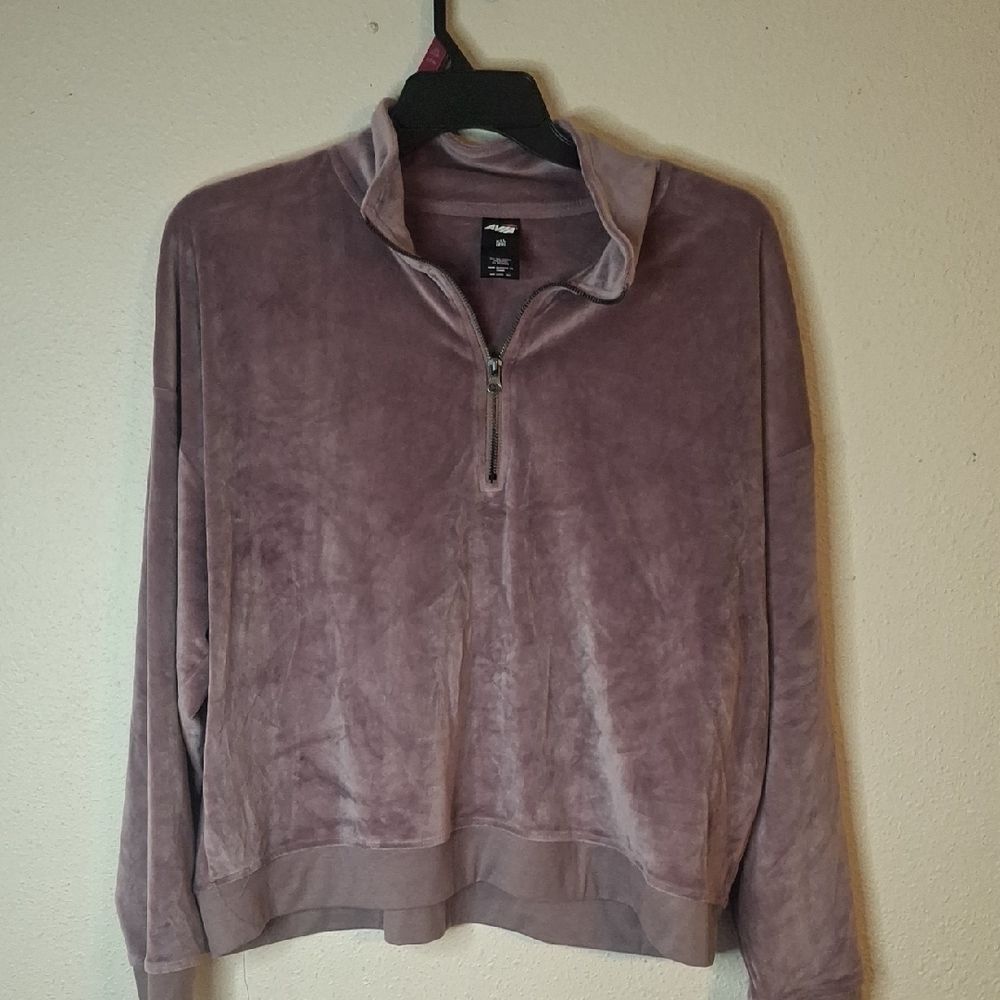 AVIA Plush Purple Quarter-Zip Pullover size XXL